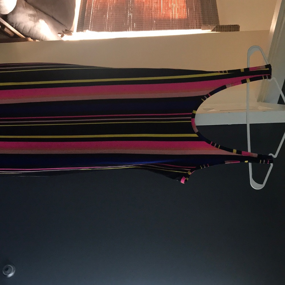Striped cocktail dress large form fitting